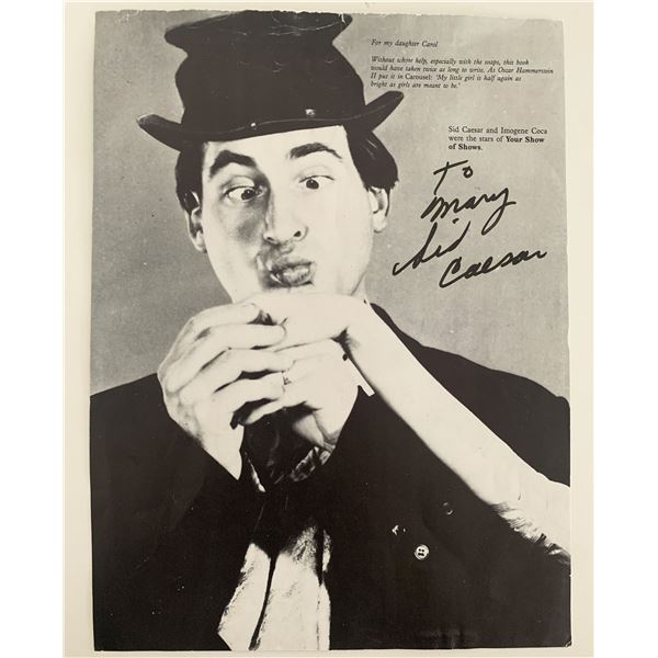 Sid Caesar Signed Photo