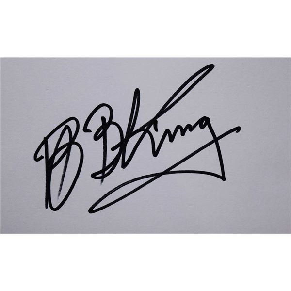B.B. King signed slip