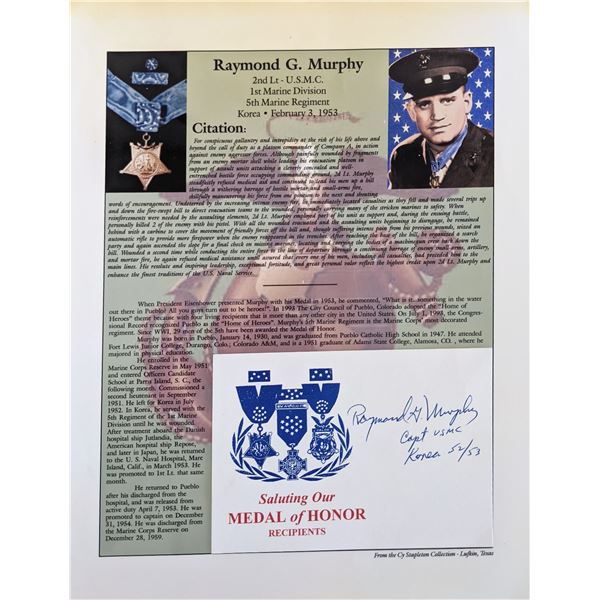 Raymond G Murphy signed citation