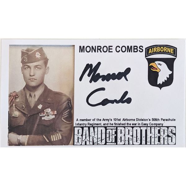 Monroe Combs signed card