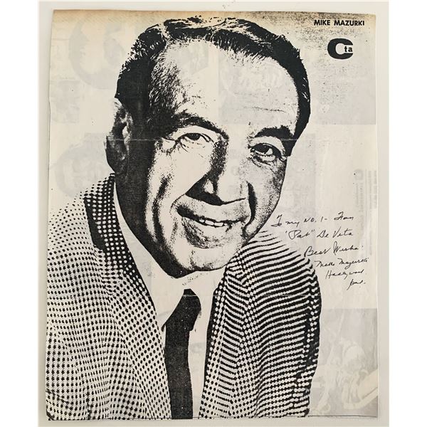 Some Like it Hot Mike Mazurki signed Magazine page