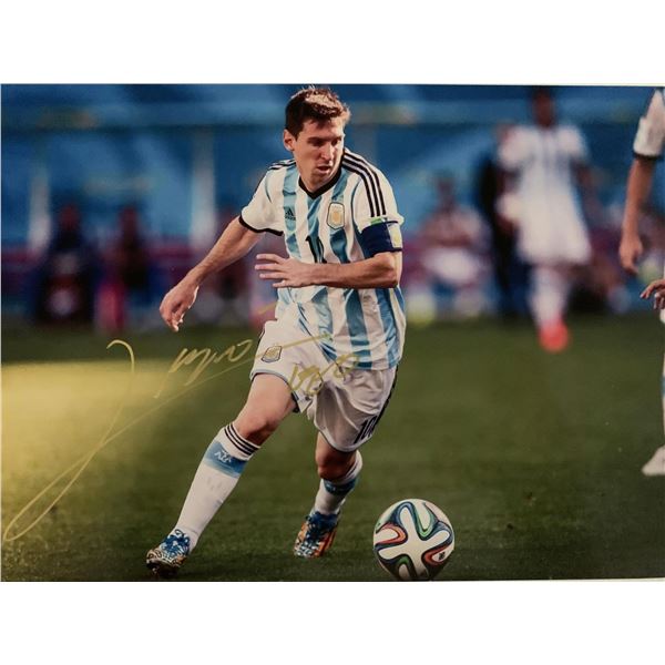 Lionel Messi signed photo