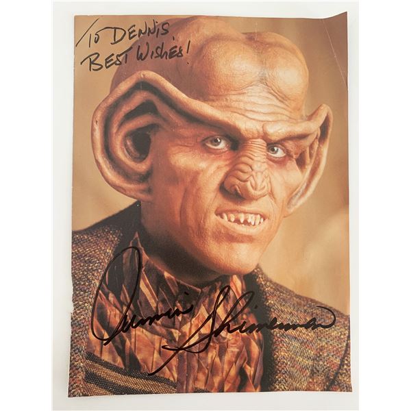 Star Trek Armin Shimerman signed magazine page