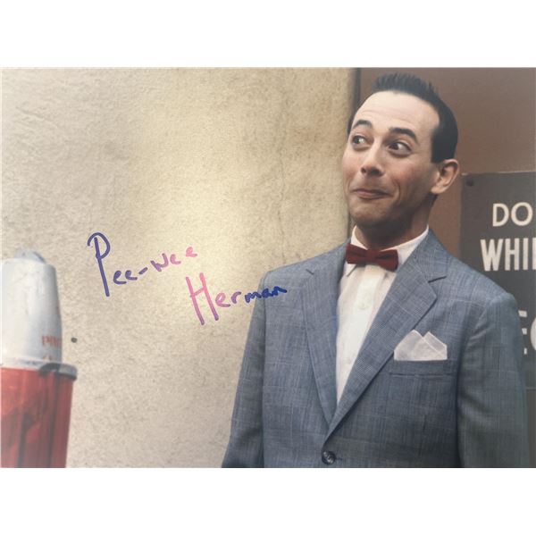 Pee-Wees Big Adventure Pee-Wee Herman signed photo