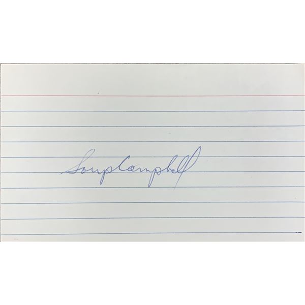 Clarence "Soup" Campbell original signature