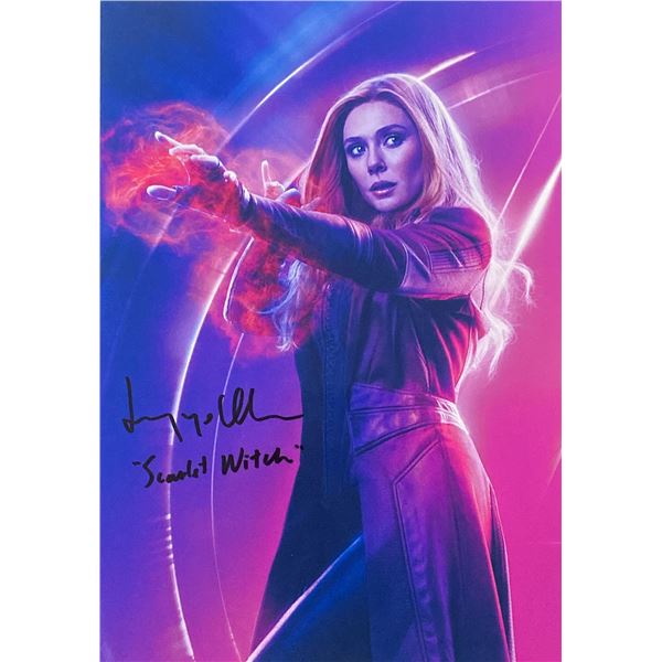 The Avengers Elizabeth Olsen signed movie photo