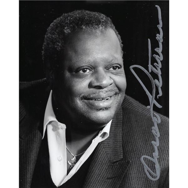 Oscar Peterson signed photo