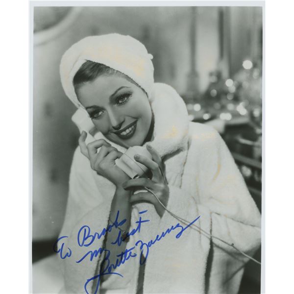 Loretta Young signed photo