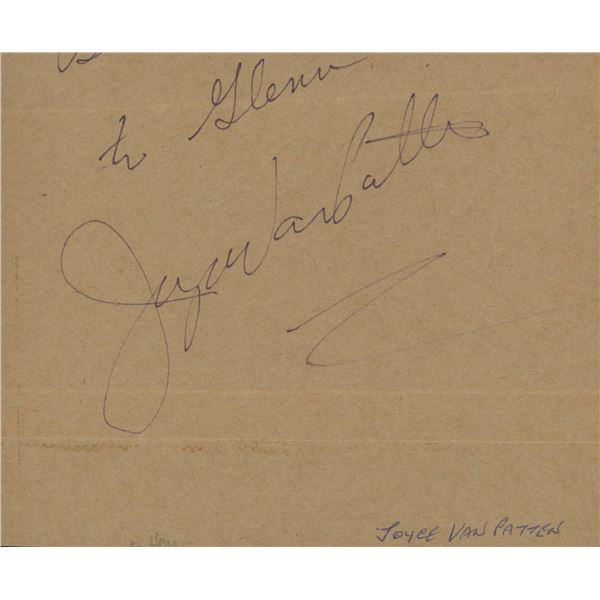 Joyce Van Patten signature cut
