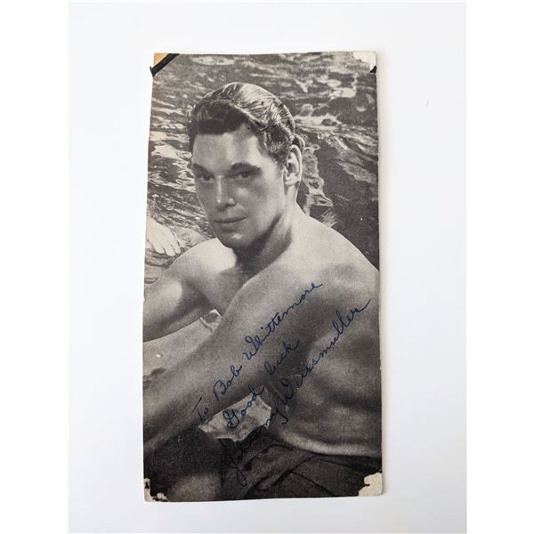 Johnny Weissmuller signed photo
