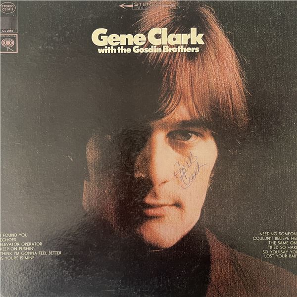 Gene Clark with the Gosdin Brothers signed album