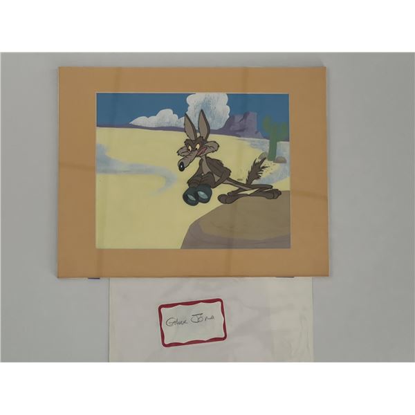 Wile E. Coyote sericel signed by Chuck Jones