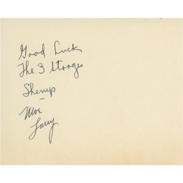 Three Stooges original signatures