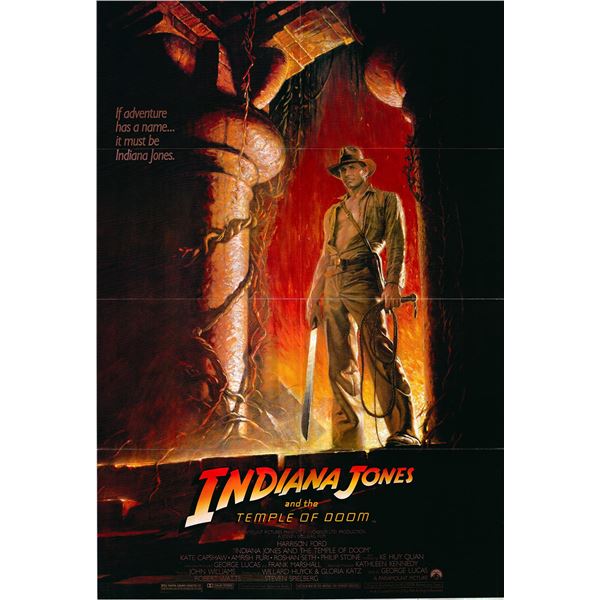Indiana Jones and the Temple of Doom Original 1984 Vintage One Sheet Poster
