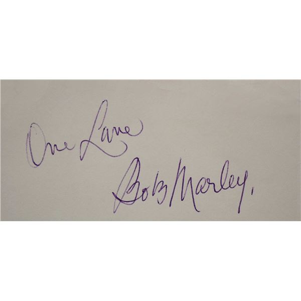 Bob Marley signature slip