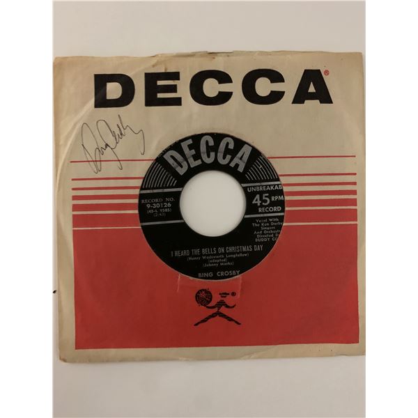 Bing Crosby signed 45 RPM