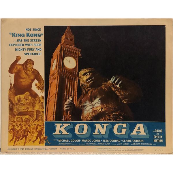 Konga Original 1961 Vintage Lobby Card