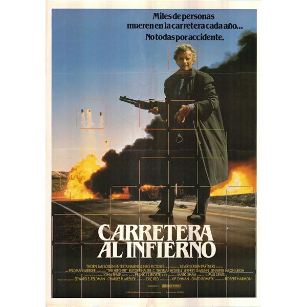 Carretera al Infierno (The Hitcher) Original 1986 Vintage Spanish One Sheet Poster