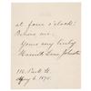 Image 2 : James Buchanan: Harriet Lane Autograph Letter Signed