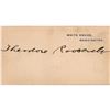 Image 1 : Theodore Roosevelt Signed White House Card