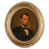 Image 1 : Abraham Lincoln Oval Chromolithograph Portrait