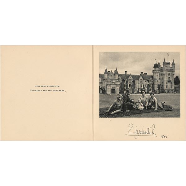 Queen Elizabeth II Signed Christmas Card (1960)