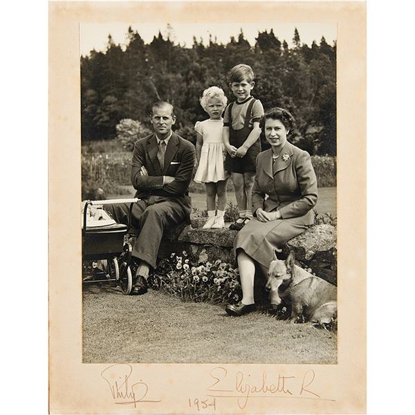 Queen Elizabeth II and Prince Philip Signed Photograph