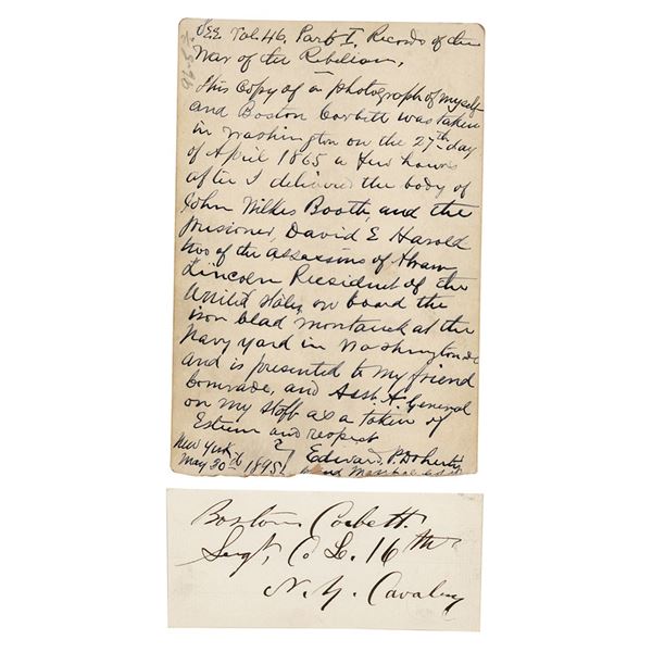 John Wilkes Booth Captors: Boston Corbett and Edward P. Doherty