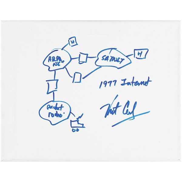 Vint Cerf Signed Sketch