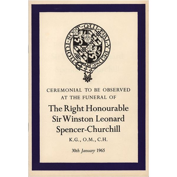 Winston Churchill Funeral Program