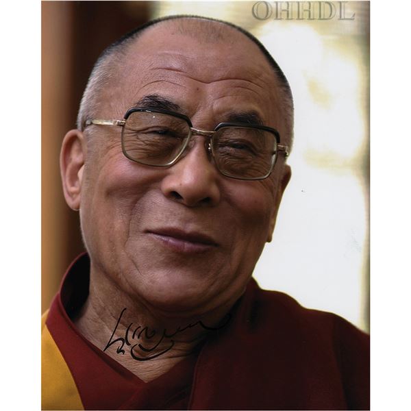 Dalai Lama Signed Photograph