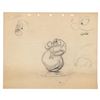 Image 4 : Preston Blair: Hyacinth Hippo (6) production drawings and (2) preliminary background drawings from F
