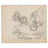 Image 1 : Preston Blair preliminary model sheet drawing of Donald Duck