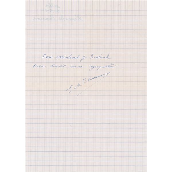 Simone de Beauvoir Signature
