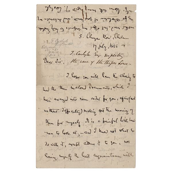 Thomas Carlyle Autograph Letter Signed