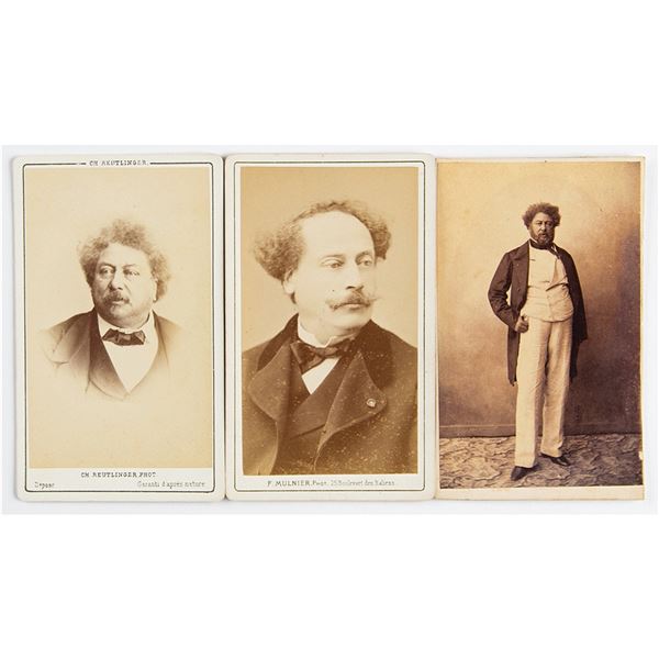 Alexandre Dumas, pere et fils (3) Carte-de-Visite Photographs