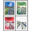 Image 1 : Bob Dylan (4) Signed 'Train Tracks' Giclee Prints