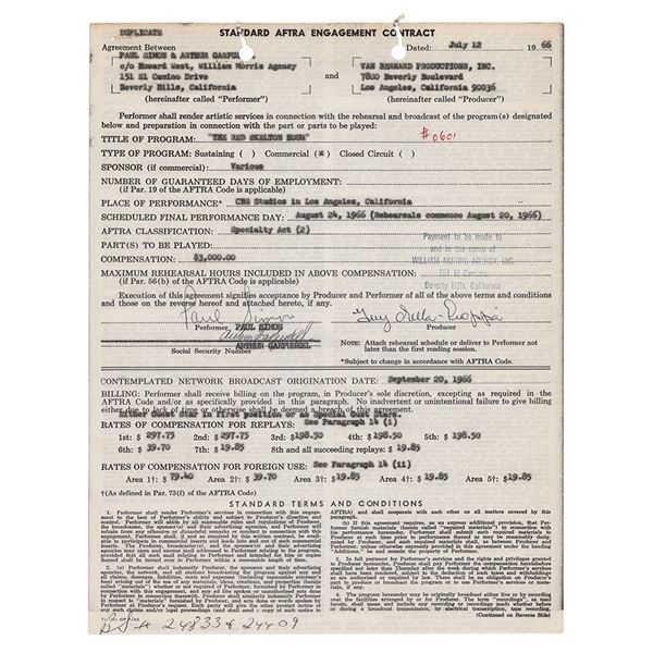 Simon and Garfunkel Document Signed