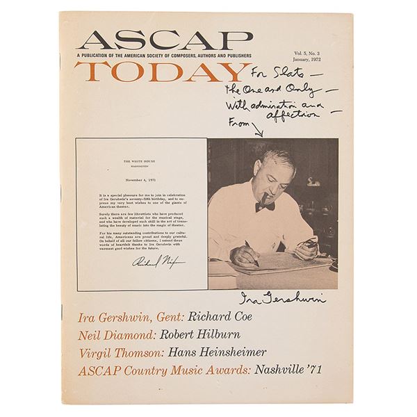 Ira Gershwin Signed Magazine