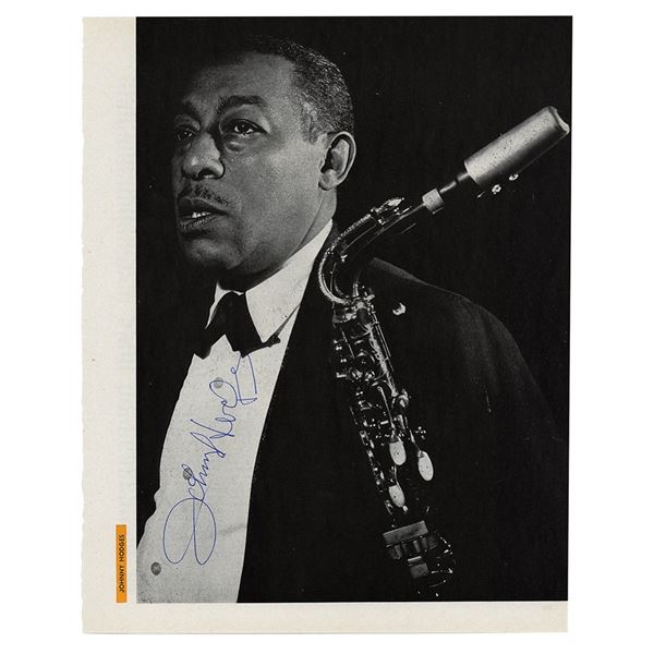 Johnny Hodges Signed Photograph
