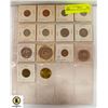 Image 1 : SHEET OF VINTAGE FOREIGN COINS