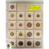 Image 1 : SHEET OF VINTAGE FOREIGN COINS