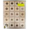 SHEET OF VINTAGE FOREIGN COINS