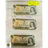 Image 1 : LOT OF 3 VINTAGE CANADIAN CURRENCY BILLS