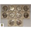 Image 1 : LOT OF 10 VINTAGE CANADIAN DOLLAR COINS