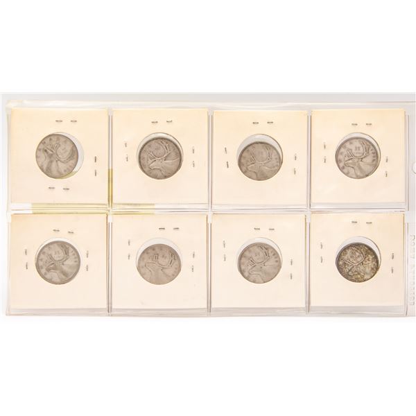 1943 - 1950 CANADIAN SILVER QUARTER SET