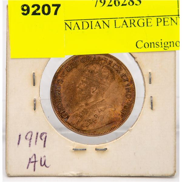 1919 CANADIAN LARGE PENNY AU