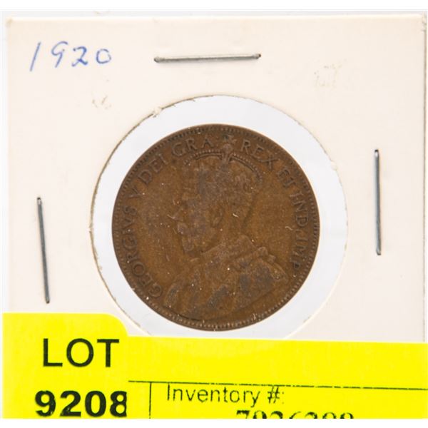 1920 CANADIAN LARGE PENNY VG