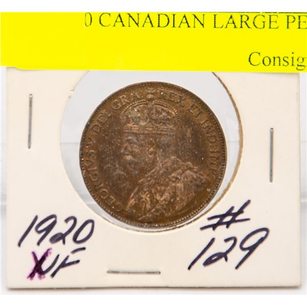 1920 CANADIAN LARGE PENNY EF