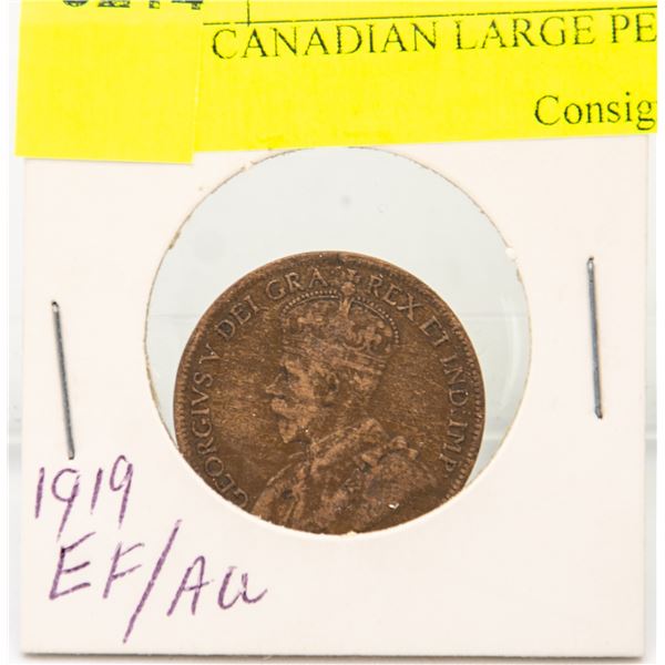 1919 CANADIAN LARGE PENNY EF